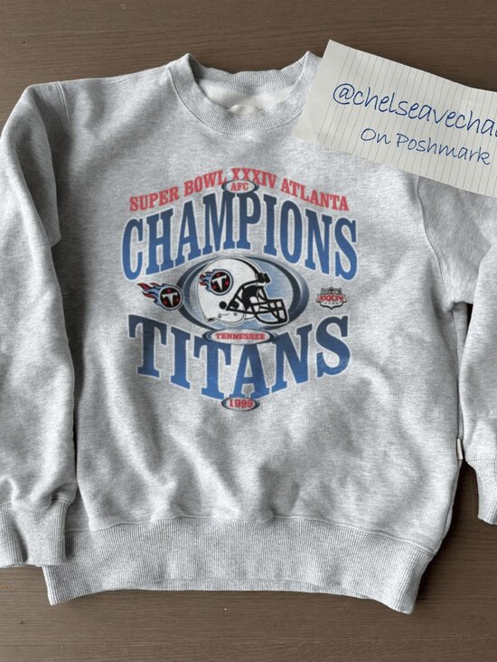 Tops - Vintage Tennessee Titans Champions Rare Superbowl 1999 Shirt, 90s Football Shirt
